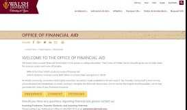 
							         Financial Aid New Students - Walsh University								  
							    