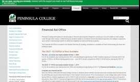 
							         Financial Aid Office | Peninsula College								  
							    
