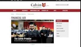 
							         Financial Aid - Offices and Services | Calvin College								  
							    