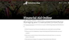 
							         Financial Aid Online | Muhlenberg College								  
							    