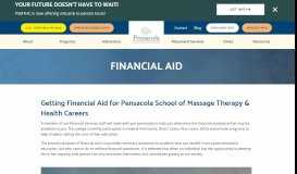 
							         Financial Aid | Pensacola School of Massage Therapy and Health ...								  
							    