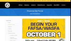 
							         Financial Aid Portal | Financial Aid | WWCC								  
							    