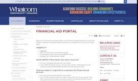
							         Financial Aid Portal | Whatcom Community College								  
							    