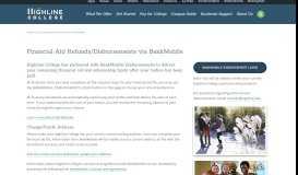 
							         Financial Aid Refunds/Disbursements via BankMobile - Highline College								  
							    