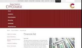 
							         Financial Aid - San Diego City College								  
							    