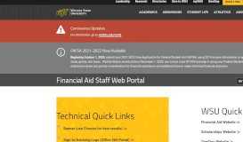 
							         Financial Aid Staff Web Portal - Wichita State University								  
							    