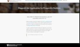 
							         Financial Aid - Student Log In - Princeton University								  
							    