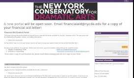 
							         Financial Aid Student Portal - New York Conservatory for Dramatic Arts								  
							    