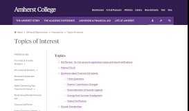 
							         Financial Aid | Topics of Interest | Amherst College								  
							    