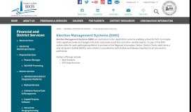 
							         Financial and District Services / Election Management Systems								  
							    