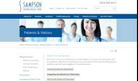 
							         Financial Assistance | Sampson Regional Medical Center								  
							    