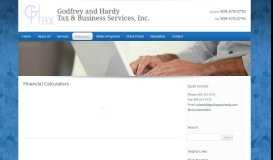
							         Financial Calculators | Godfrey and Hardy Tax & Business Services, Inc.								  
							    