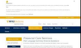 
							         Financial Care Services | Uniontown Hospital								  
							    