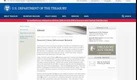 
							         Financial Crimes Enforcement Network - Treasury Department								  
							    