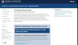 
							         Financial Documents | American University, Washington, DC								  
							    