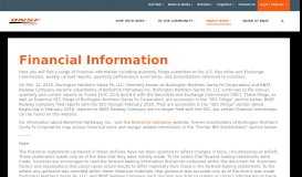 
							         Financial Information | BNSF - BNSF Railway								  
							    