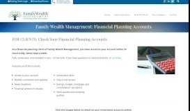 
							         Financial Planning Accounts - Family Wealth Management								  
							    