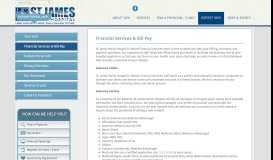 
							         Financial Services & Bill Pay - St. James Parish Hospital								  
							    
