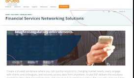 
							         Financial Services Industry Solutions | Aruba - Aruba Networks								  
							    