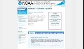 
							         Financial Systems Division - NOAA Office of the Chief Financial Officer								  
							    