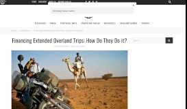 
							         Financing Extended Overland Trips: How Do They ... - Expedition Portal								  
							    