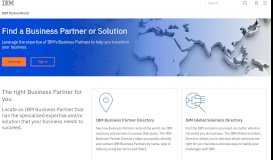 
							         Find a Business Partner or Solution | IBM PartnerWorld								  
							    