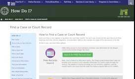 
							         Find a Case or Court Record : How Do I ... - Oregon Judicial Department								  
							    