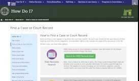 
							         Find a Case or Court Record : How Do ... - Oregon Judicial Department								  
							    