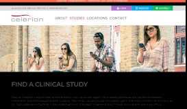 
							         Find a Clinical Study | Celerion - Clinical Research, Participate in a ...								  
							    
