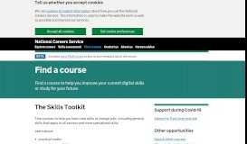 
							         Find a course | National Careers Service								  
							    