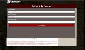 
							         Find a Dealer | Cruiser RVs								  
							    