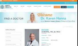 
							         Find A Doctor - Arch Health Medical Group								  
							    