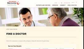 
							         Find a Doctor at Taylorville Memorial Hospital								  
							    