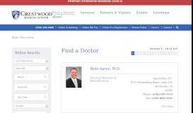 
							         Find a Doctor | Crestwood Medical Center | Huntsville, AL								  
							    