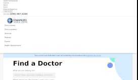 
							         Find a Doctor - Emanuel Medical Center - Physician								  
							    