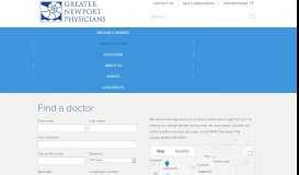 
							         Find a doctor | Greater Newport Physicians								  
							    