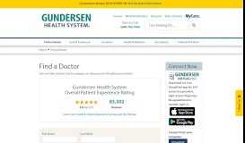 
							         Find a Doctor - Gundersen Health System								  
							    