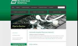 
							         Find a doctor - Huntsville Hospital								  
							    