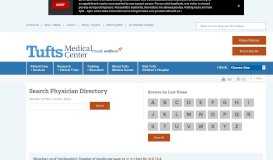 
							         Find A Doctor in Boston | Tufts Medical Center								  
							    
