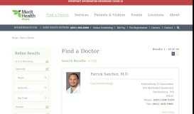 
							         Find a Doctor | Merit Health Wesley | Merit Health | Hattiesburg ...								  
							    