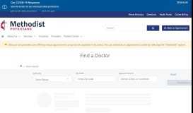 
							         Find a Doctor | Methodist Physician Practices, PLLC								  
							    