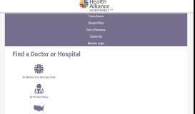 
							         Find a Doctor or Hospital - Health Alliance | Provider Search								  
							    