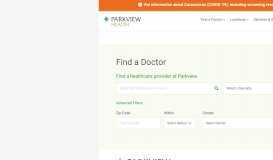 
							         Find a Doctor | Parkview Health								  
							    