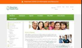 
							         Find a Doctor - Physicians Health Plan								  
							    