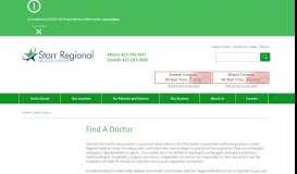 
							         Find a Doctor - Starr Regional Medical Center								  
							    