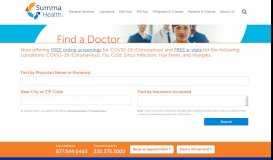 
							         Find a Doctor - Summa Health								  
							    
