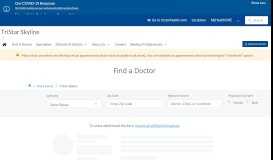 
							         Find a Doctor | TriStar Skyline Medical Center								  
							    