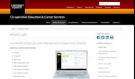 
							         Find A Job! | Co-operative Education & Career Services								  
							    