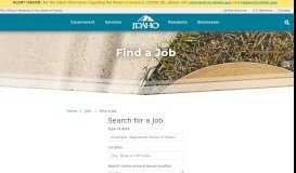 
							         Find a Job - State of Idaho								  
							    