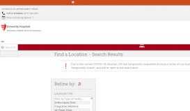 
							         Find a Location - Search Results | University Hospitals								  
							    